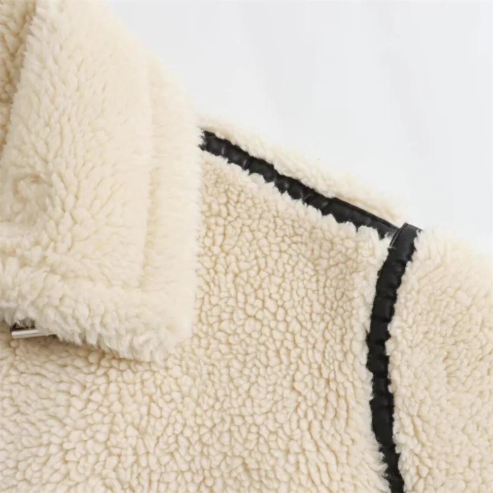 SOERA Chantal Boucle Bomber Jacket - Jackets - 1005007509011560-;Py1764102180596021294 Creme L