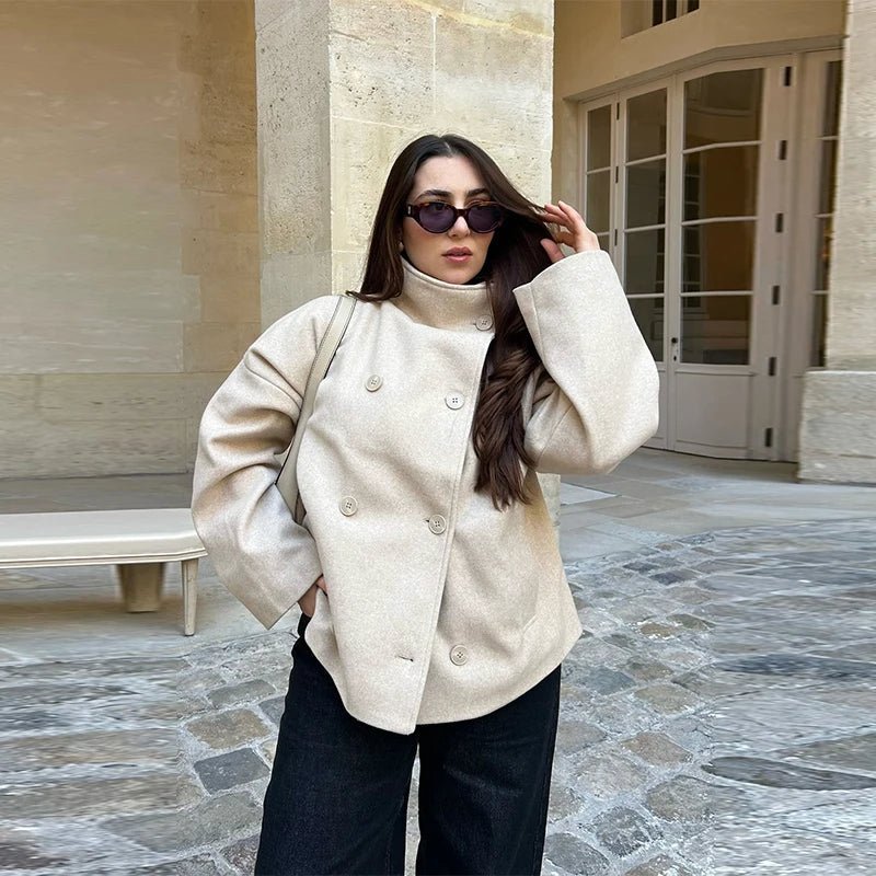 SOERA Clarissa Jacket with Stand Collar - Jackets -  Creme XS