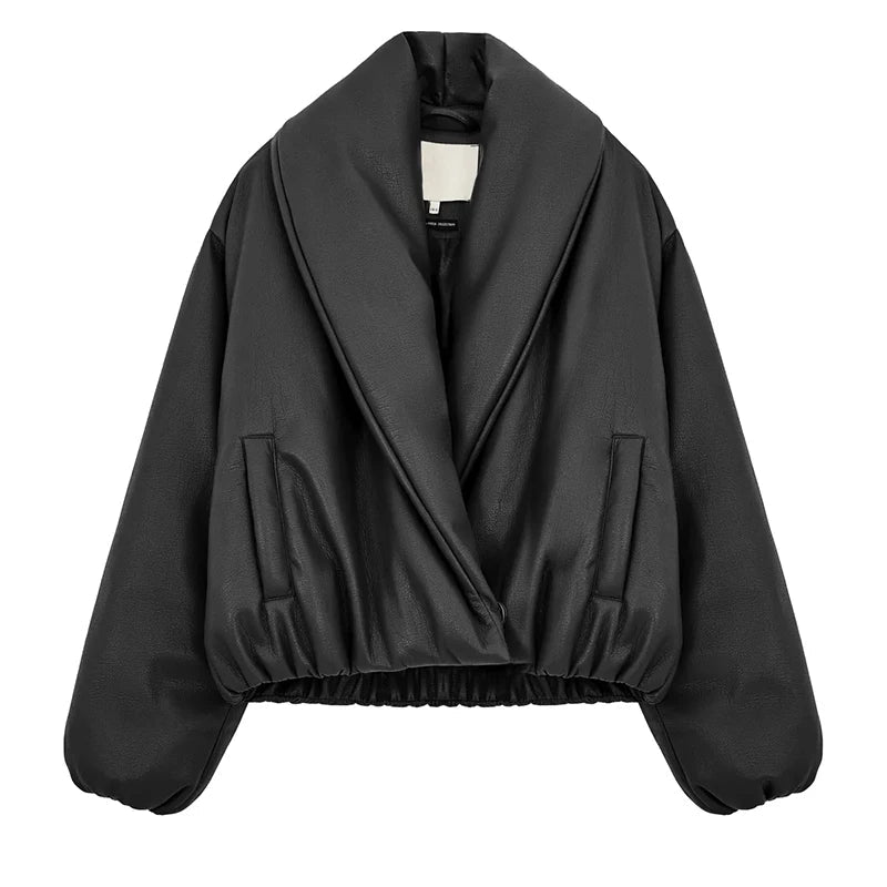 SOERA Lara Lapel Leather Jacket - Jackets - 3256809702498561-;Uz1767257410833738605 Burgundy M