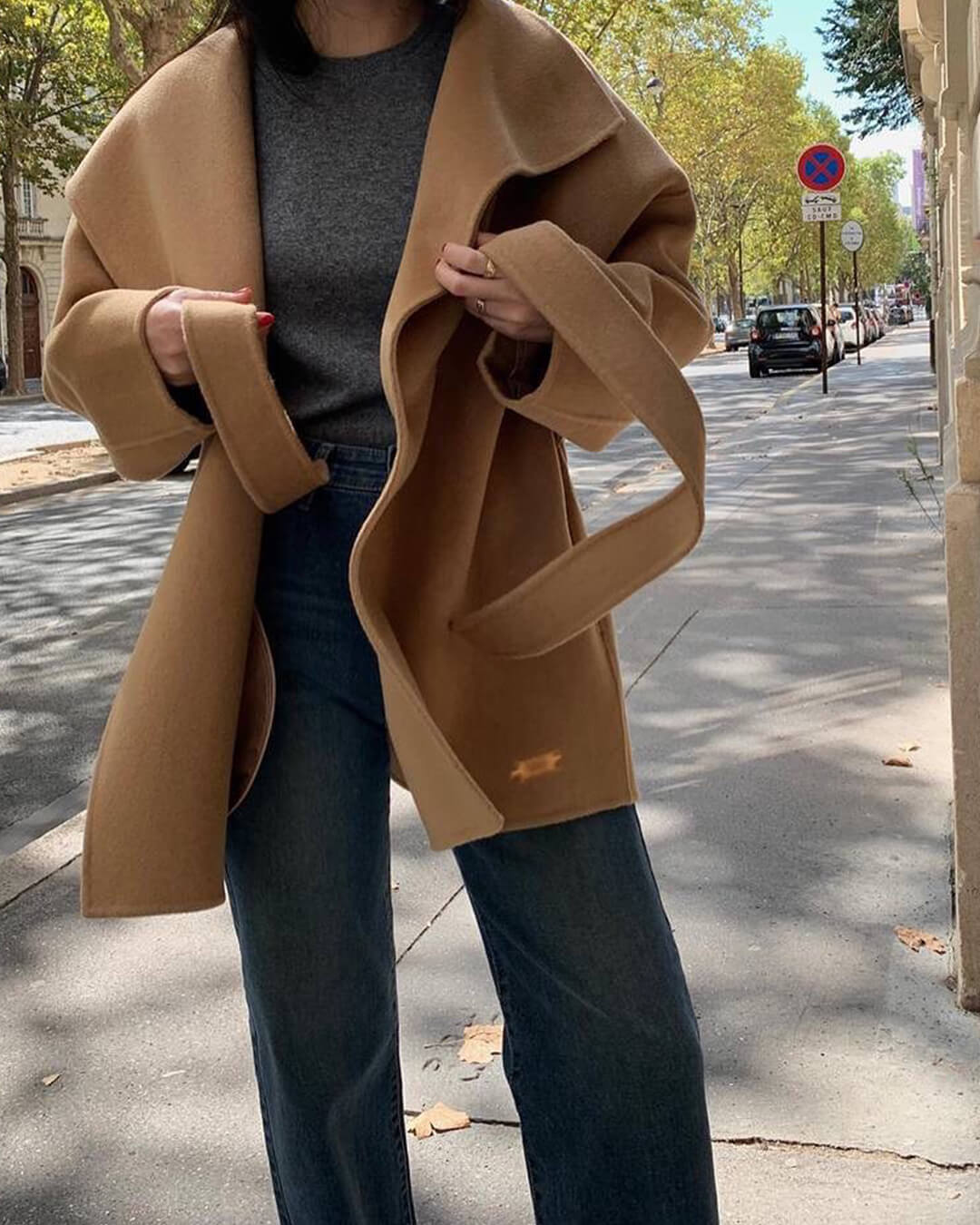 SOERA Lorelie Belted Wrap Coat - Jackets -  Brown