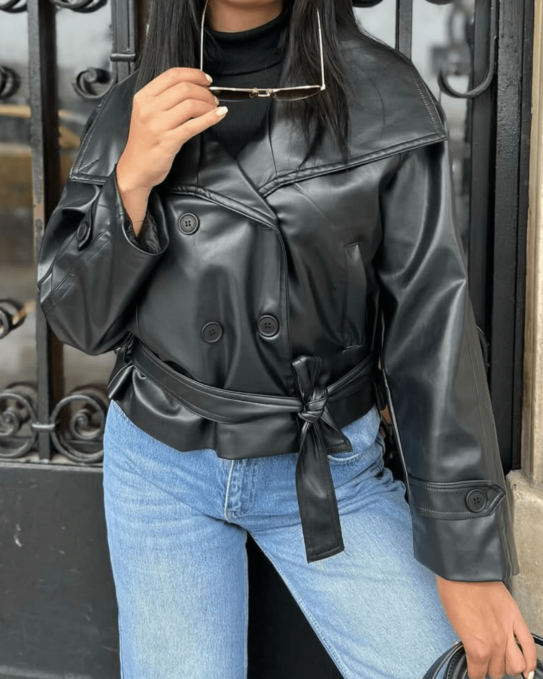 SOERA Nina Leather Jacket - Jackets -  Black S