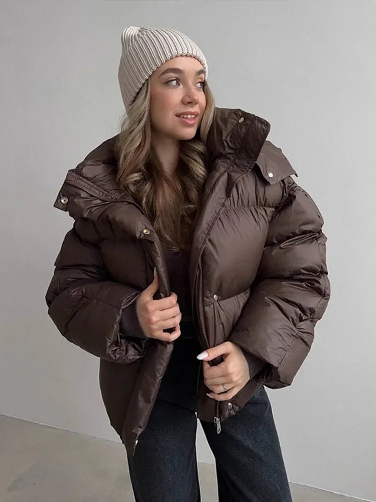 SOERA Rosalie Puffer Jacket - Jackets - 1005010161863702-;gU1761217546081835829 Dark Brown S