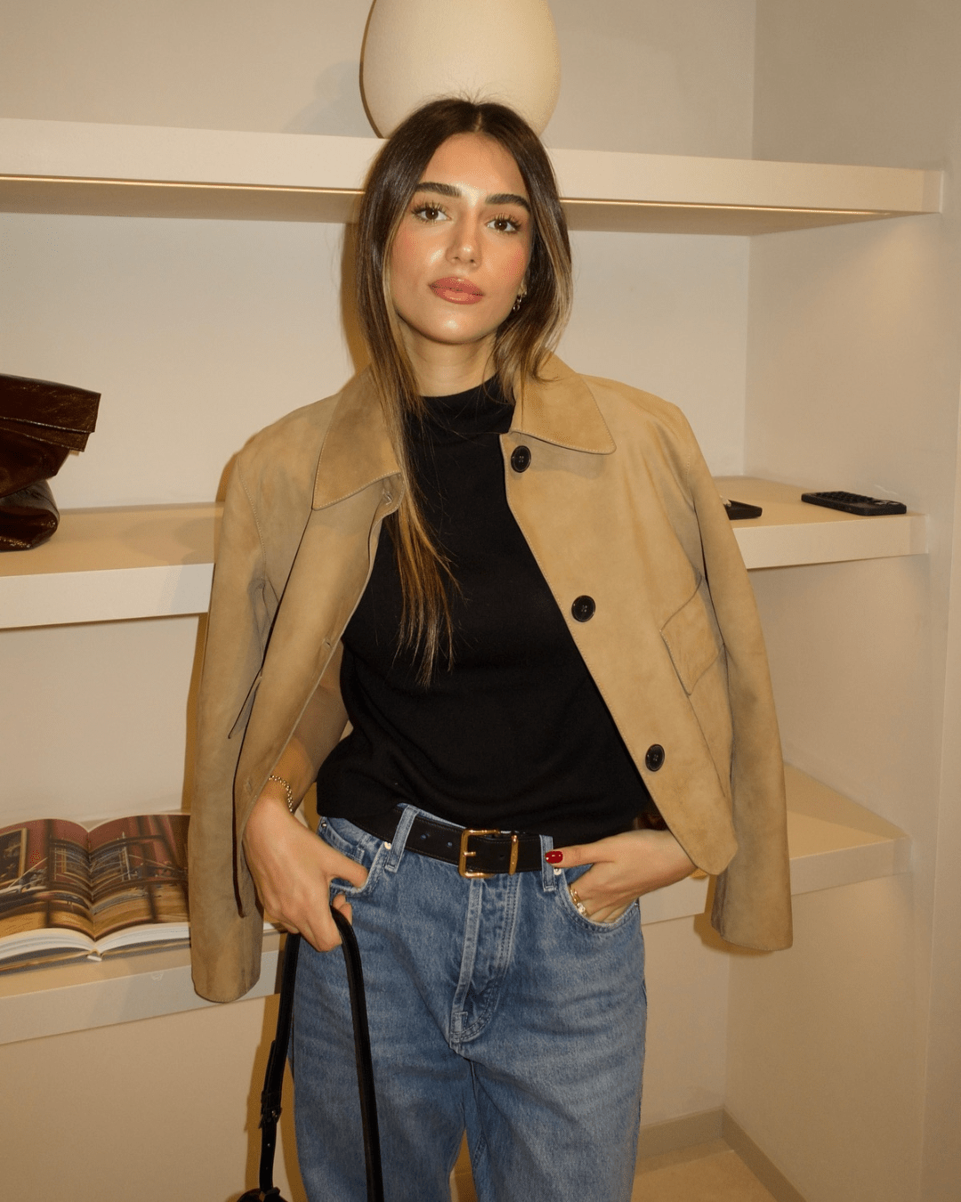 SOERA Sandy Collared Suede Jacket - Jackets - ka1774004001187677593 M