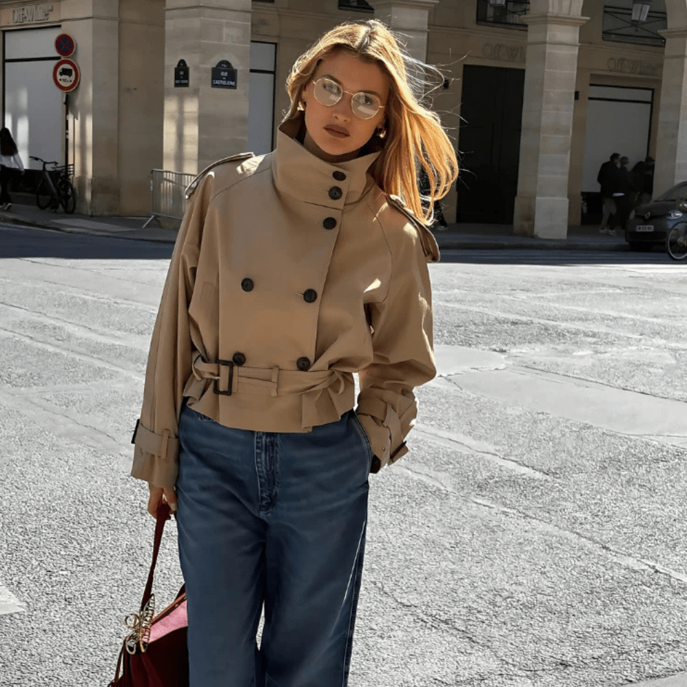 SOERA Sofie Cropped Trench Coat - Jackets - nM1761123527991060223 Beige XS
