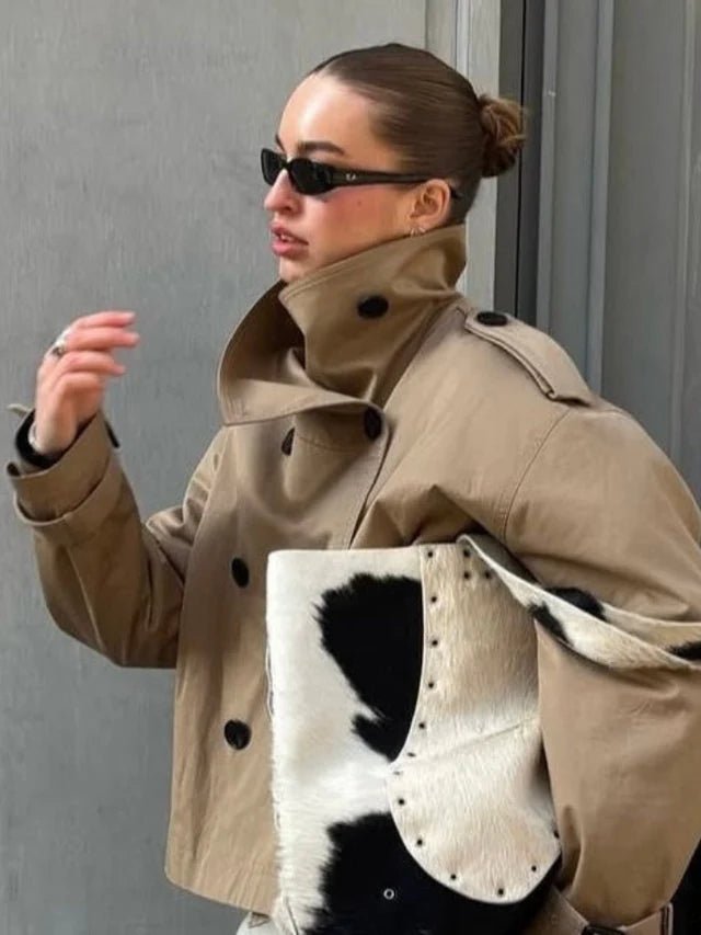 SOERA Thea Belted Short Trench Coat - Jackets -  Camel S