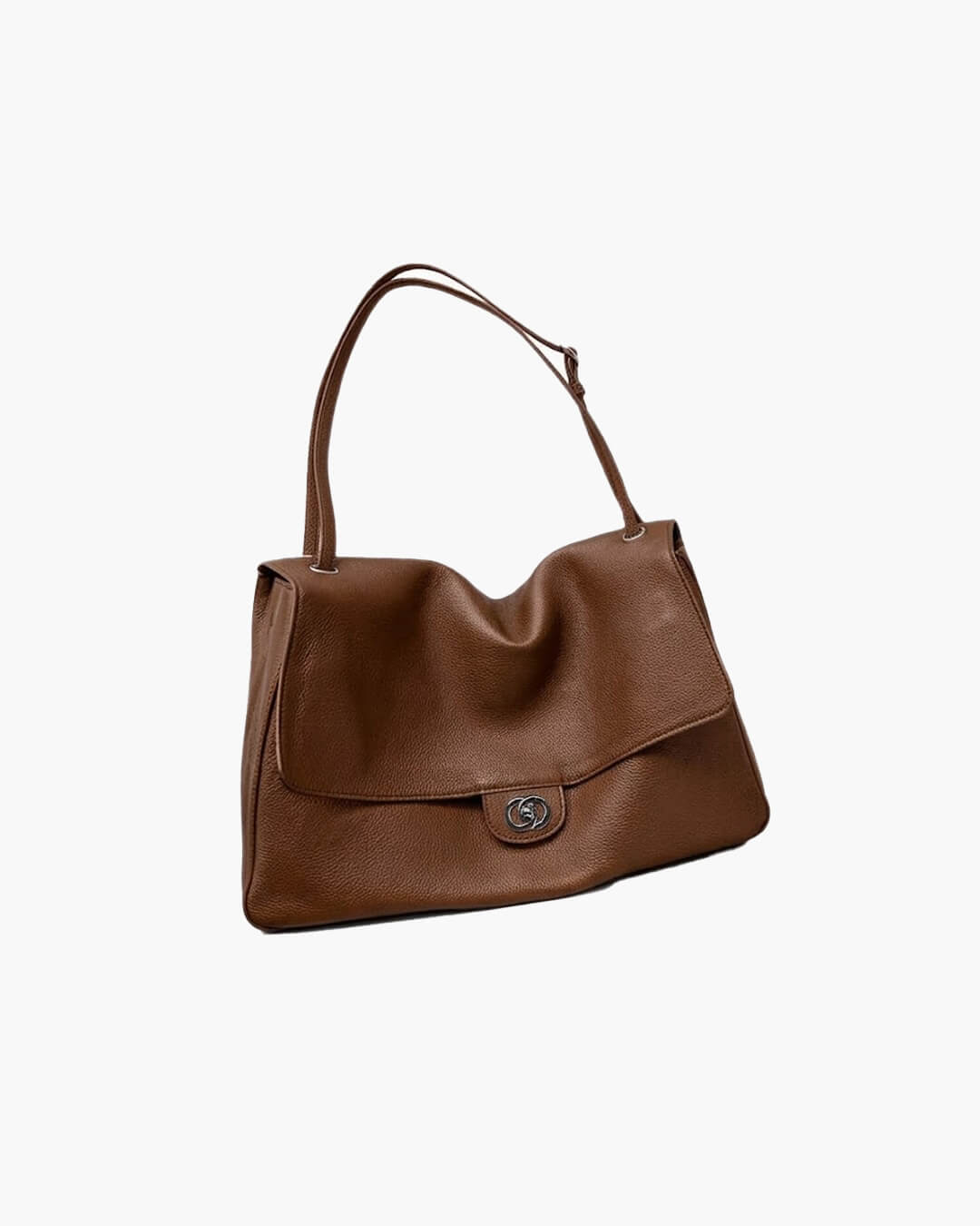 SOERA Josie Buckle Flap Shoulder Bag -  Brown 36×24×11 cm