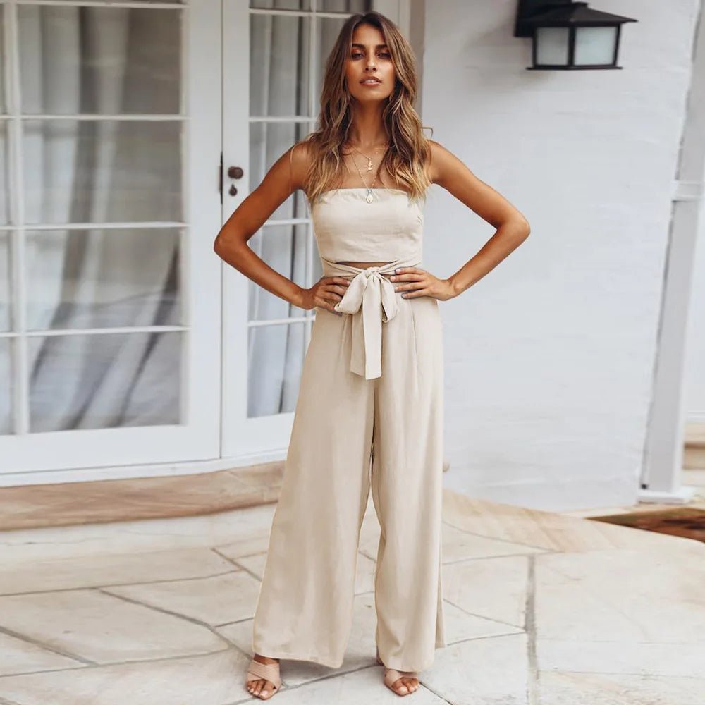 SOERA Regina Strapless Straight Jumpsuits - Jumpsuits & Rompers -  Beige XS