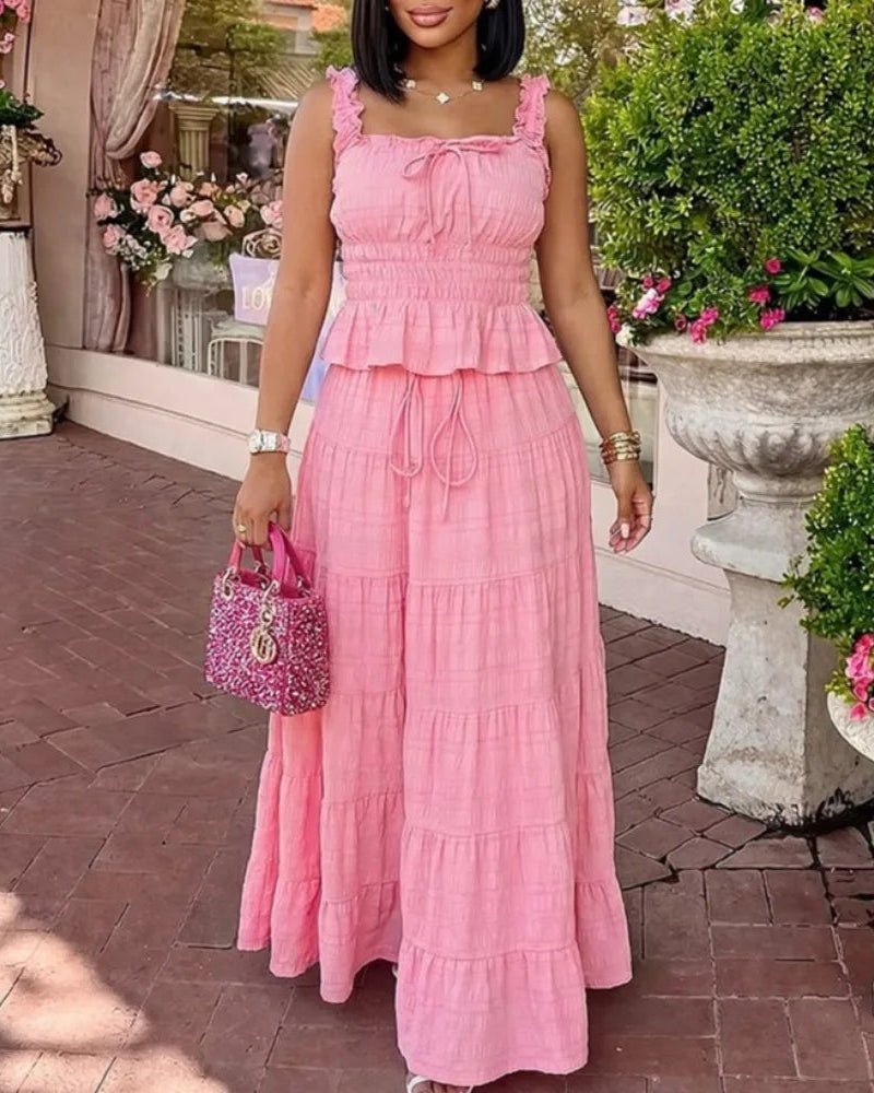 Bianca Boho kaheosaline volantidega komplekt