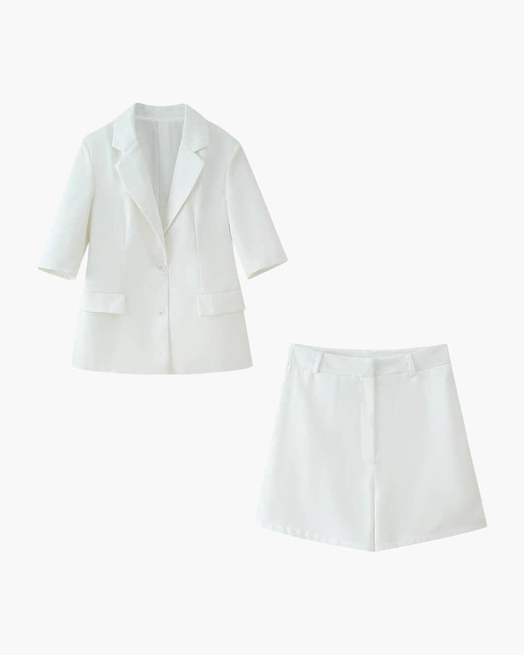SOERA Bianca Short Sleeve Blazer Set - Matching Sets -  White L