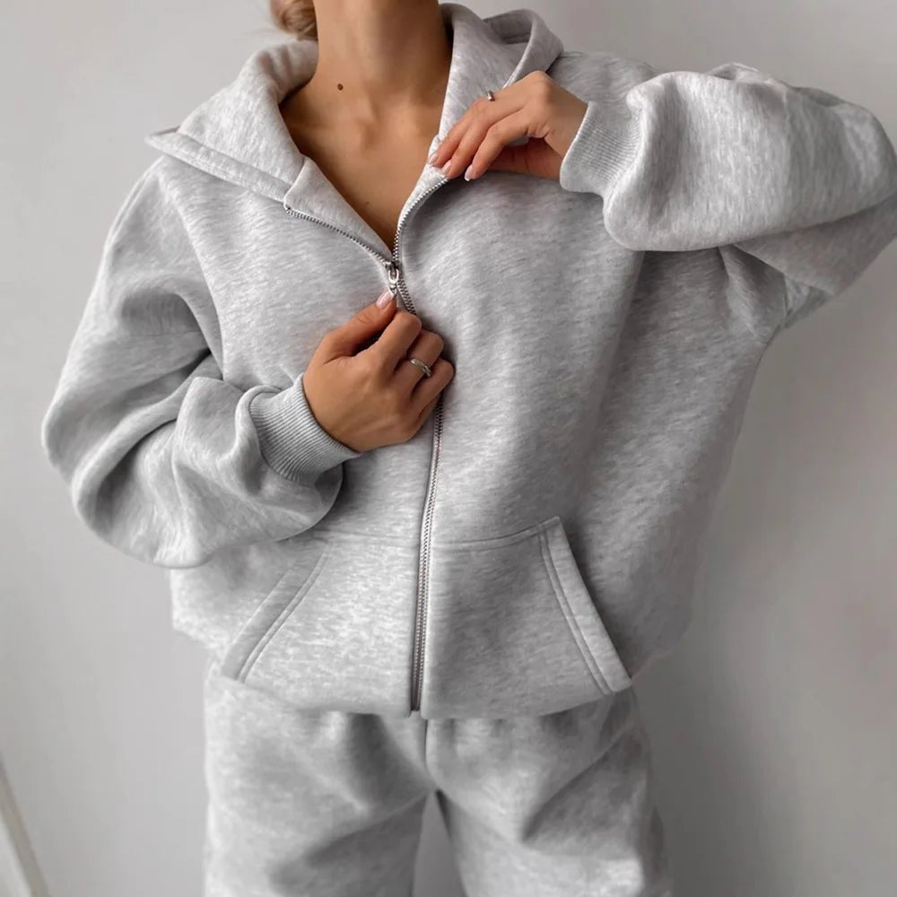 Conjunto de 2 piezas con sudadera extragrande Cecilia