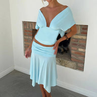 Jenna komplet: top off-the-shoulder in krilo