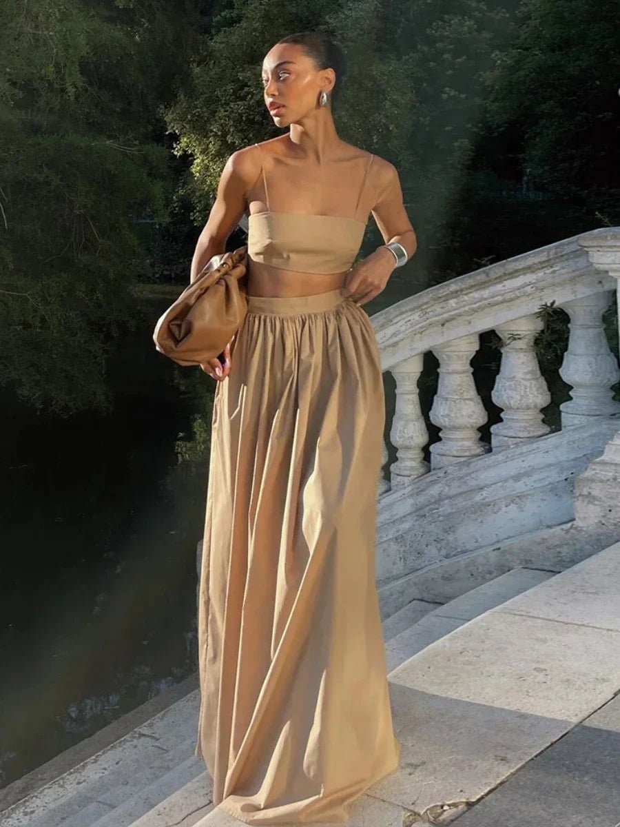 Olivia pleteni dvodijelni set s prugama