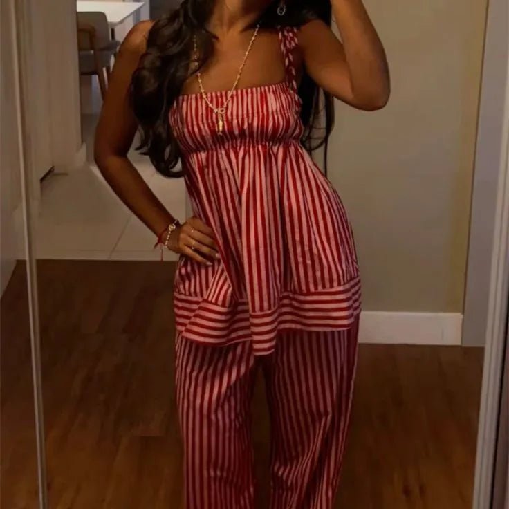 SOERA Jasmin Striped Pajama Set - Pajama Set - SOERA-862019-L-OS-55203 L