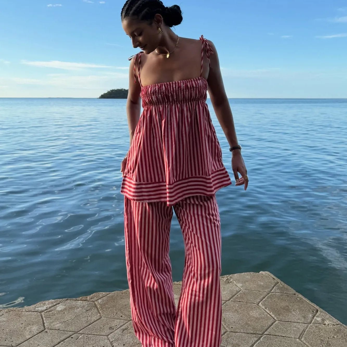 SOERA Jasmin Striped Pajama Set - Pajama Set - SOERA-862019-M-OS-22435 M