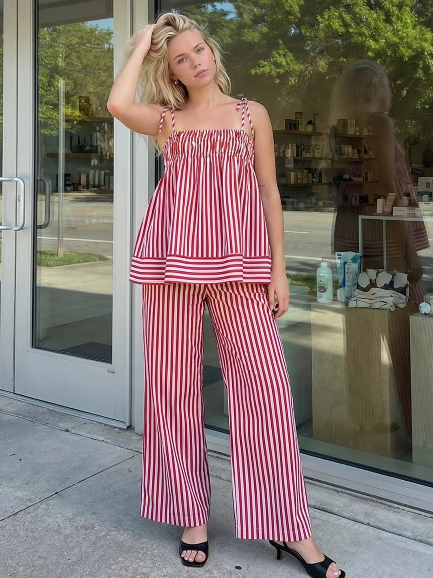 SOERA Jasmin Striped Pajama Set - Pajama Set - SOERA-862019-S-OS-89667 S