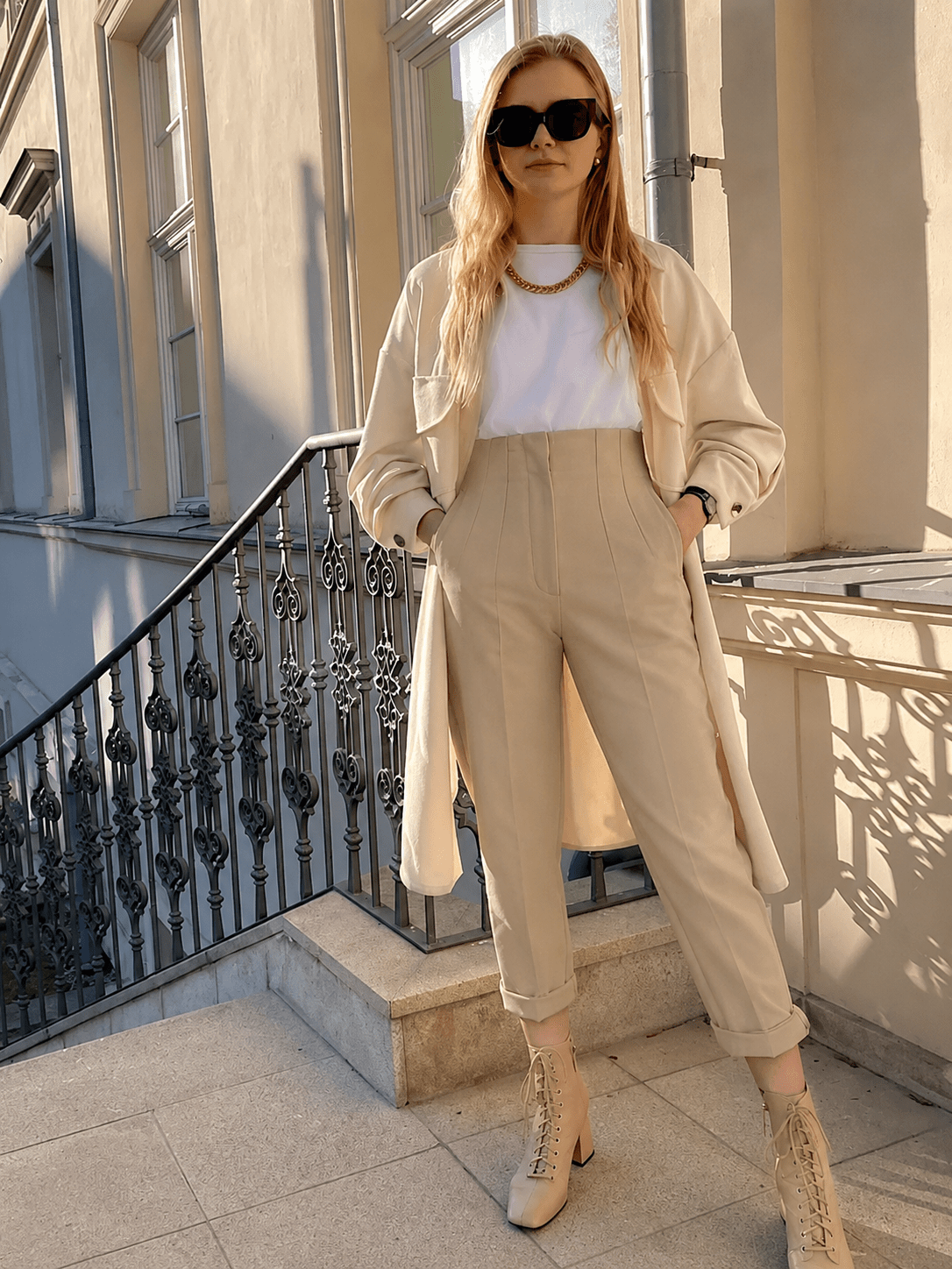SOERA Sofia High Waist Pencil Pants - Pants -  Cream XS