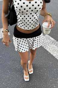 Set scurt Verity Halter cu buline