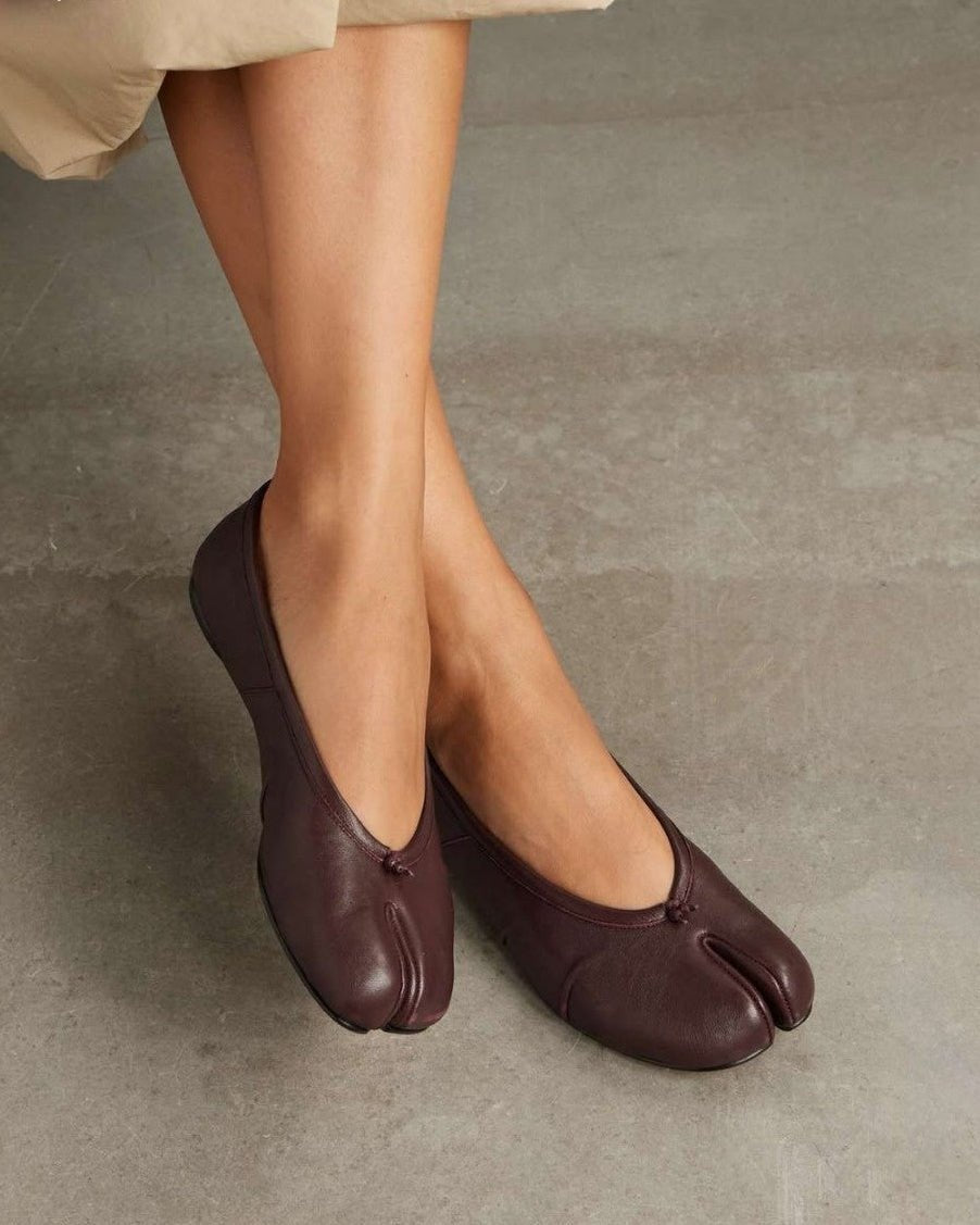 Bianca Split-Toe Vegan Leather Mules