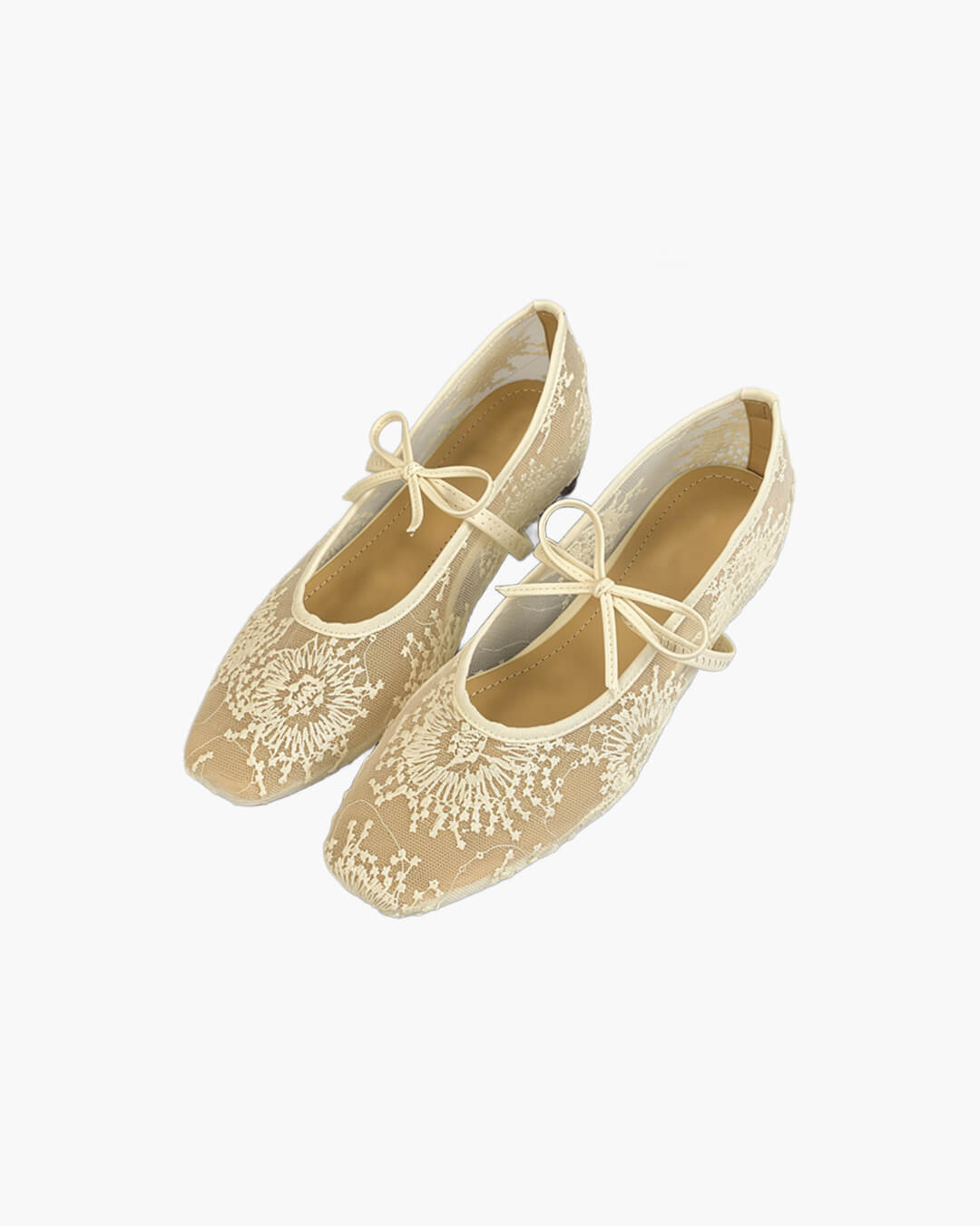 SOERA Joan Mesh Ballet Flats - Shoes - 1005009534032212-;hh1769140532782533898 White 36