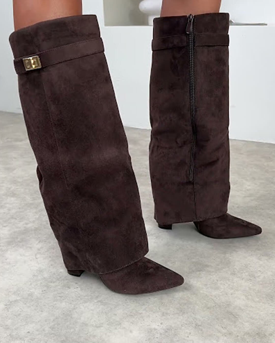 SOERA Kyla Suede Boots - Shoes -  Dark Brown 36