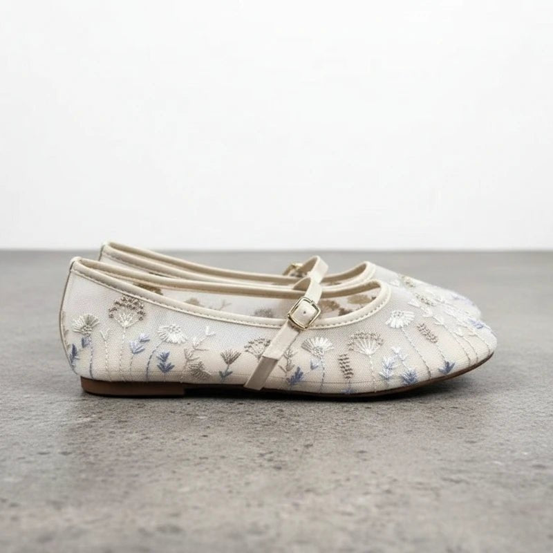 SOERA Priscilla Embroidered Ballet Flats - Shoes - 1005010567947492-;MB1769670009952086339 37