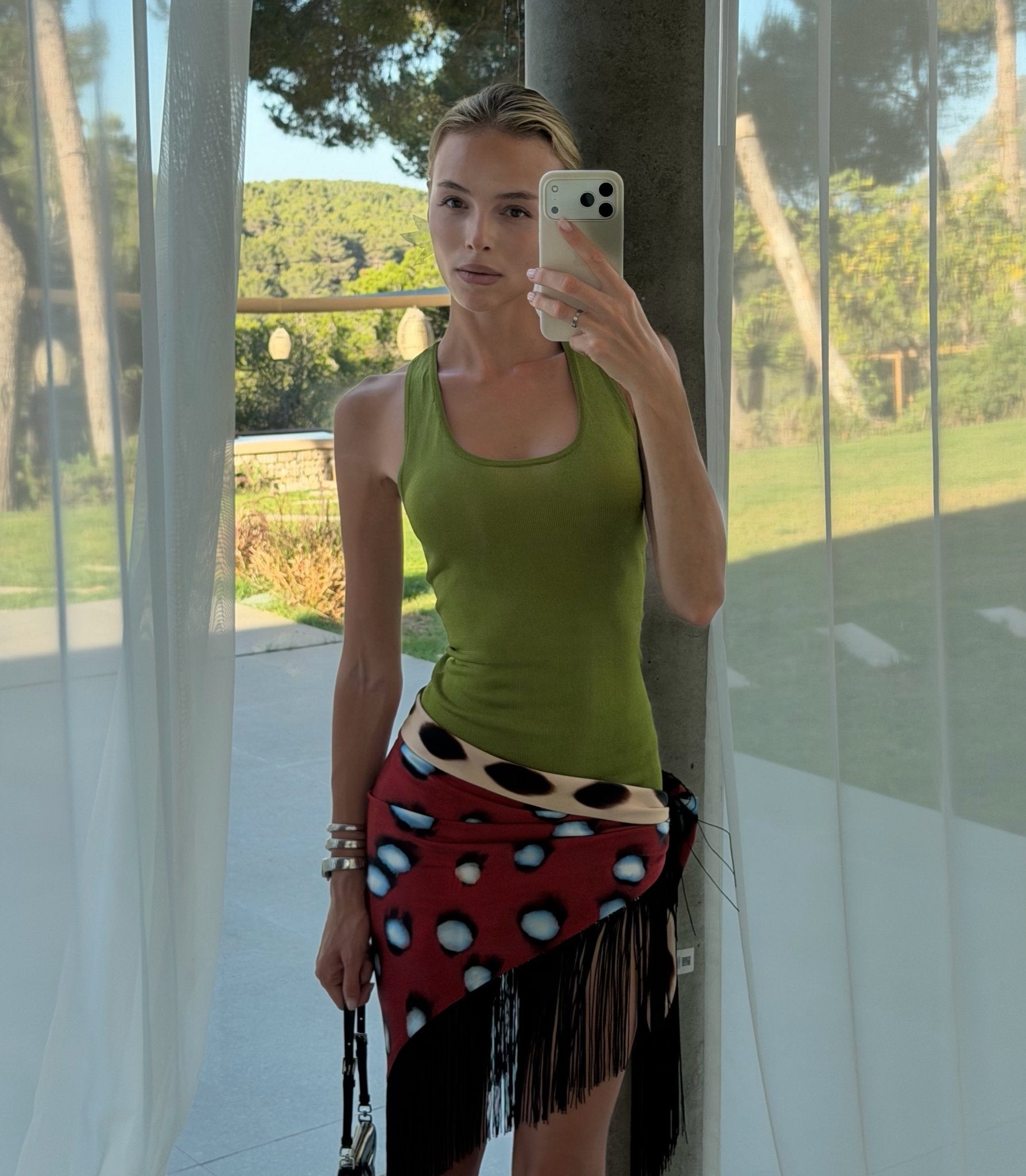 SOERA Erica Tasseled Wrap Mini Skirt - Skirt - SOERA-625155-LEO-M-89507 M