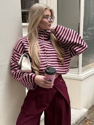 Simona πλεκτή ζακέτα με φερμουάρ