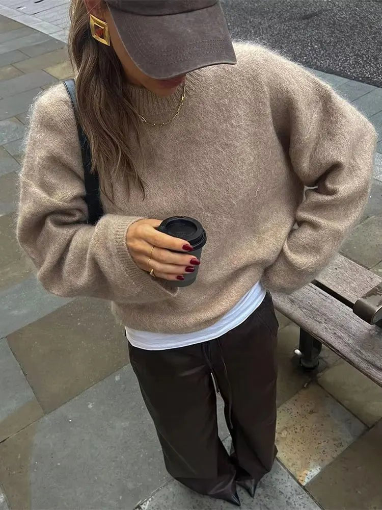 SOERA Blake Knit Sweater - Tops - 3256810007316475-;lq1764003583157863613 Beige S