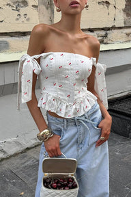 Fabia Volangiga Off-Shoulder Pluus