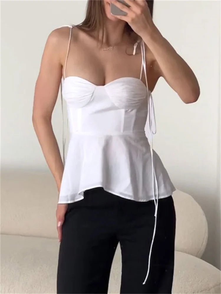 SOERA Jada Peplum Corset Cami Top - Tops - 1005007226627562-;Xd1771345867932680562 White S