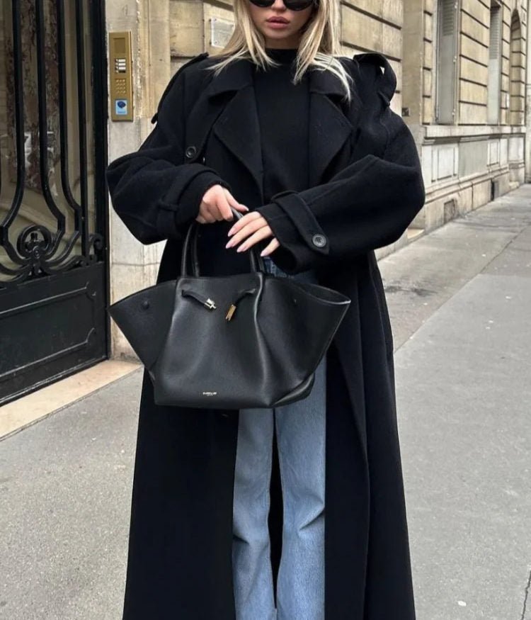 SOERA Emma Breasted Trench Coat - Trench Coats - DS1766554776532074830 Black S